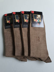 Dunne wollen sokken beige