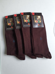 Dunne wollen sokken bordeaux