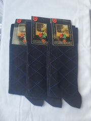Geruiten heren sokken blauw